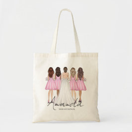 Bolsa Tote Presente Personalizado Dama de Honra com Nome Cust