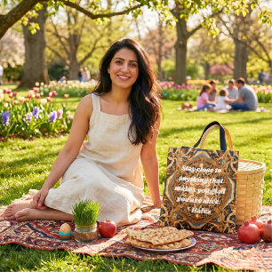 Bolsa Tote Presente Personalizado de Ano Novo Persa Nowruz Ar