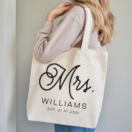 Bolsa Tote Presente Personalizado de Casamento para Recém-Cas