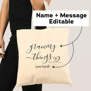 Bolsa Tote Presente Personalizado de Coisas do Grammy de Neto