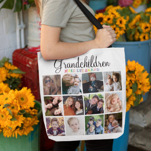Bolsa Tote Presente Personalizado de Colagem de Fotos para Av