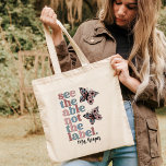 Bolsa Tote Presente Personalizado de Educação Especial Neurod<br><div class="desc">Esta bolsa personalizada do professor de na moda de borboleta floral "Veja o Able Not the Label" é perfeita para qualquer professor! Esta bolsa é perfeita para o carregando de todos os suprimentos e equipamentos dos seus professores, e faz uma formatura de excelente ou um presente de volta à escola....</div>
