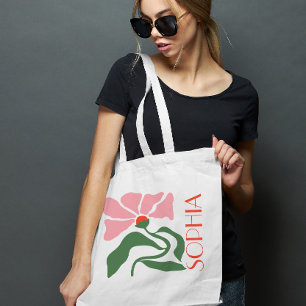 Bolsa Tote Presente Personalizado de Flor Funky Retro
