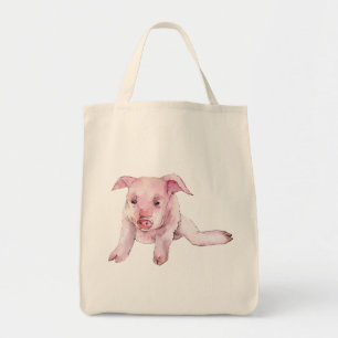Bolsa Tote Presente Porco Fofo Esposa de Agricultor Menina da