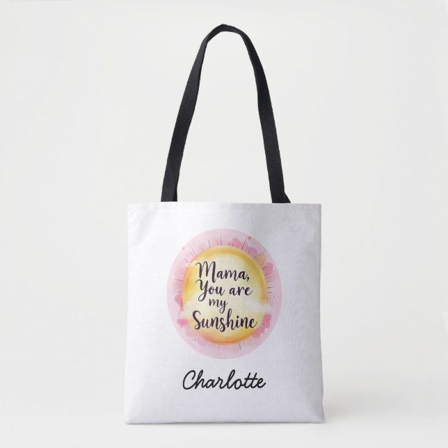 Bolsa Tote Presente Sentimental Para A Mãe | Você É Meu Sol (Frente)