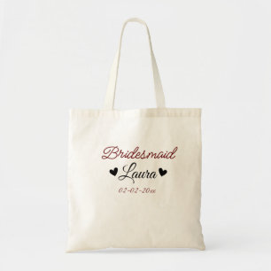 Bolsa Tote Presente simples mínimo adicionar nome madrinha an