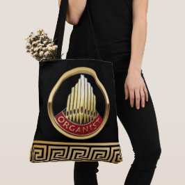 Bolsa Tote Presente unissex Livro de Música Fachada de Órgão