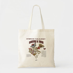 Bolsa Tote Presente Vintage Florescer & Prosperar para Amante