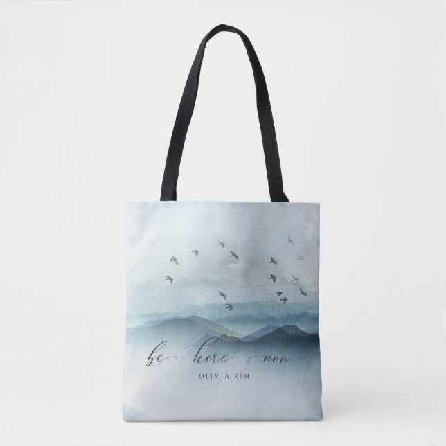 Bolsa Tote Presente Zen Esteja Aqui Agora  (Frente)