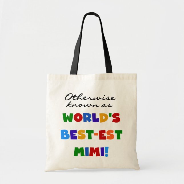 Bolsa Tote Presentes brilhantes dos t-shirt das cores Mimi do (Frente)
