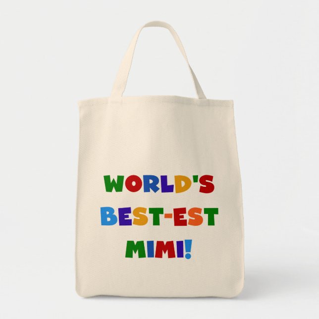 Bolsa Tote Presentes brilhantes dos t-shirt das cores Mimi do (Frente)