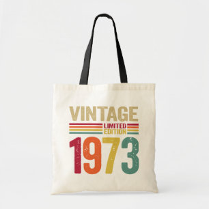 Bolsa Tote Presentes de 49 anos Vintage 1973 49º presente de
