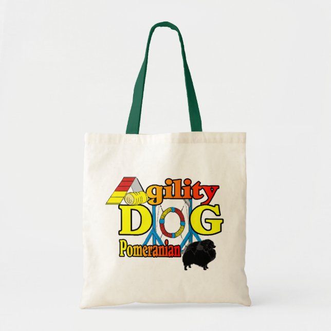 Bolsa Tote Presentes de Agilidade da Pomerânia (Frente)