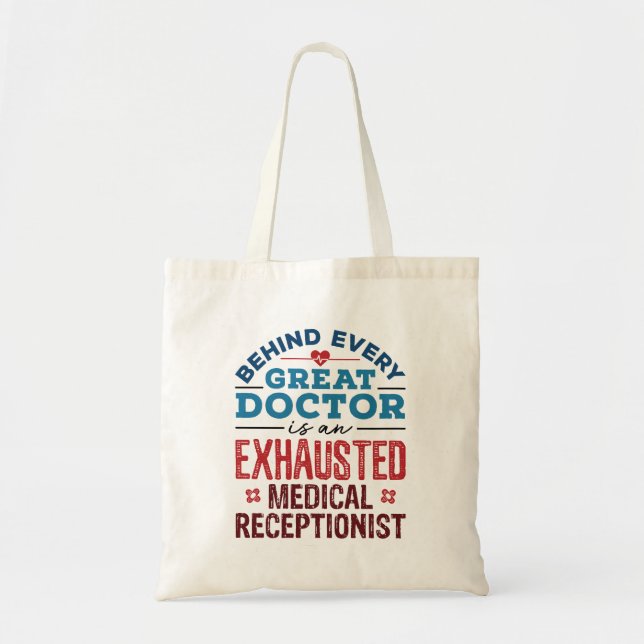 Bolsa Tote Presentes de Apreciação Médica Recepcionista (Frente)