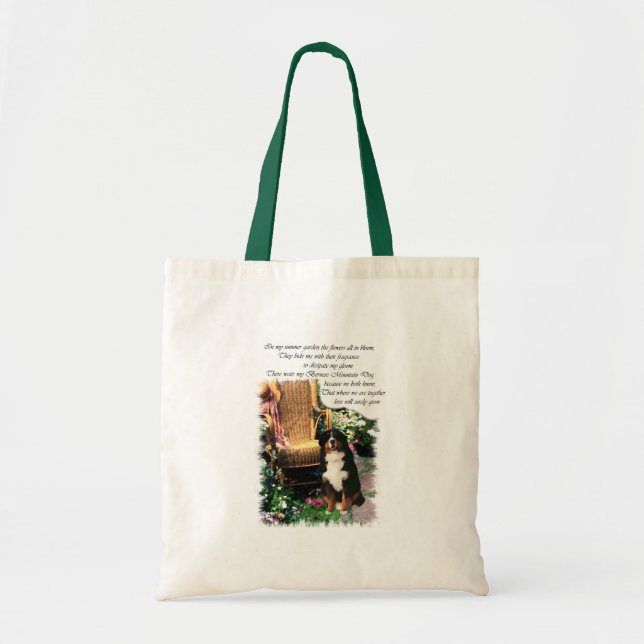 Bolsa Tote Presentes de Arte de Cachorro de Montanha Bernese (Frente)