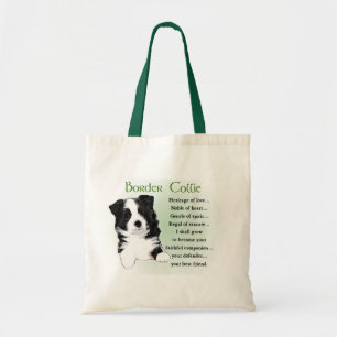 Bolsa Tote Presentes de Arte de Collie de Borda
