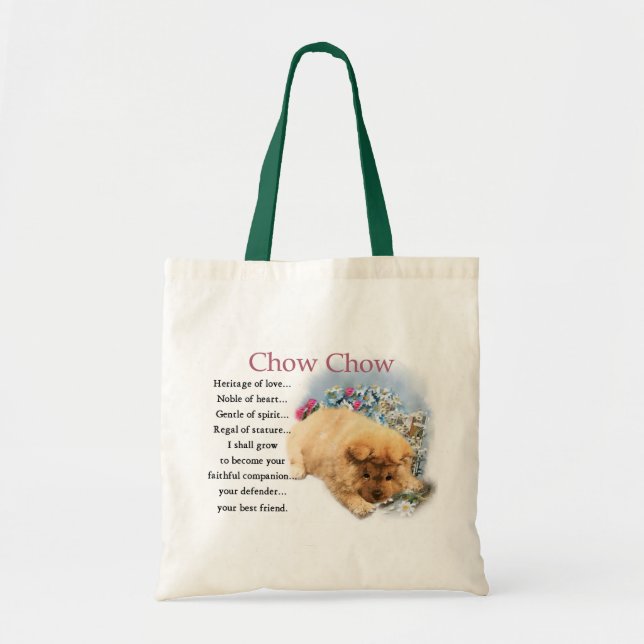 Bolsa Tote Presentes de Arte de Puppy Chow (Frente)