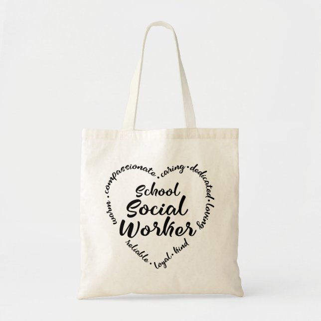 Bolsa Tote Presentes de Assistente Social de Volta às Aulas C (Frente)