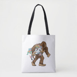 Bolsa Tote Presentes De Carregando Bigfoot Unicorn Funny Sasq