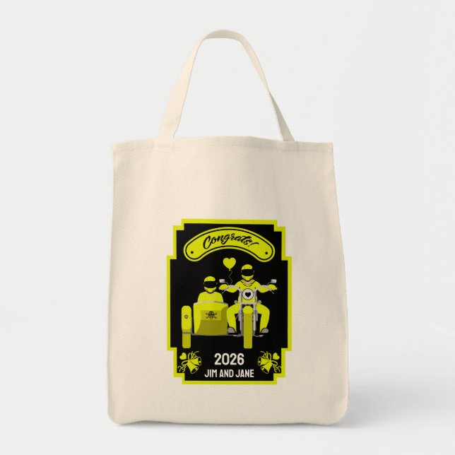Bolsa Tote Presentes De Casamento De Motocicletas Para Casal (Frente)