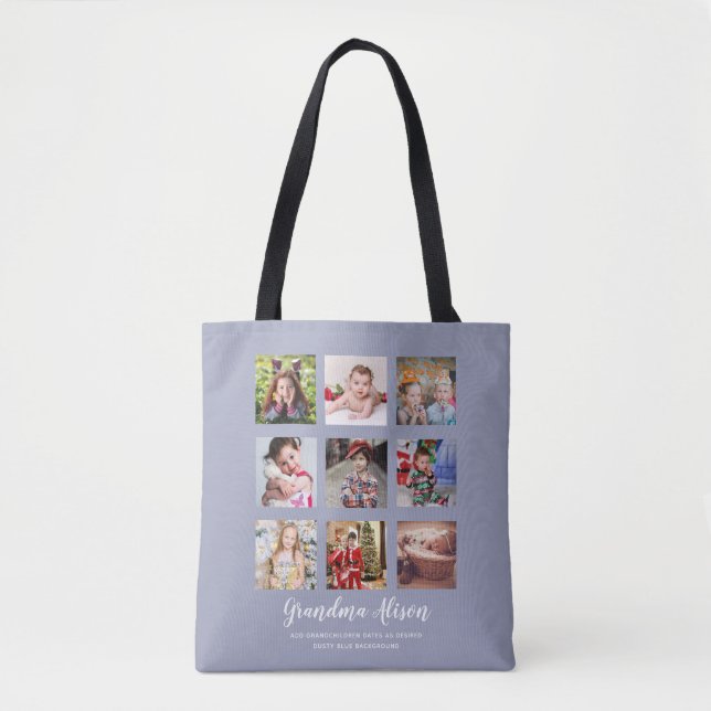 BOLSA TOTE PRESENTES DE COLLAGEM DE FOTOGRAFIA GRANDPARENTE - (Frente)