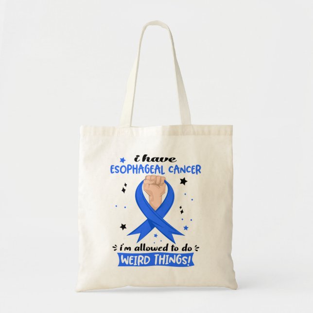 Bolsa Tote Presentes de Fita de Mês de Sensibilização do Canc (Frente)
