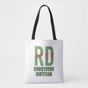 Bolsa Tote Presentes de impressão de Cheetah Dietitian RD reg