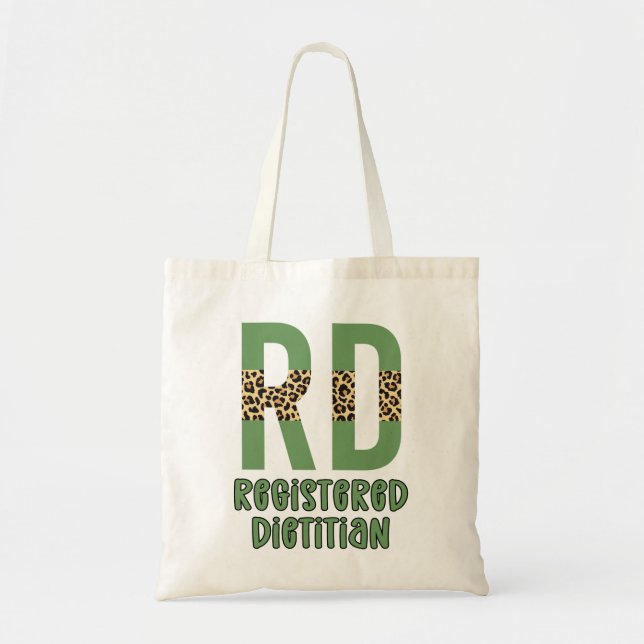 Bolsa Tote Presentes de impressão de Cheetah Dietitian RD reg (Frente)