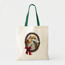 Bolsa Tote Presentes de Natal Borzoi