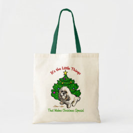 Bolsa Tote Presentes de Natal de Lhasa Apso