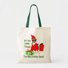 Bolsa Tote Presentes de Natal de Rat Terrier