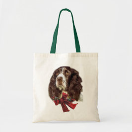 Bolsa Tote Presentes de Natal Ingleses do Springer Spaniel