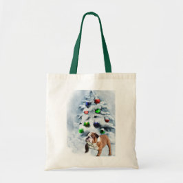 Bolsa Tote Presentes de Natal para Bulldog Inglês