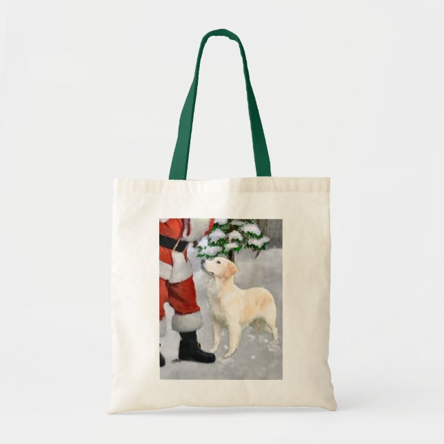 Bolsa Tote Presentes de Natal para ouro Retriever (Frente)