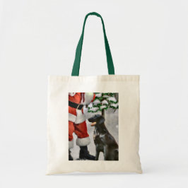 Bolsa Tote Presentes de Natal para Retriever Revestidos Plano