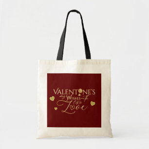 Bolsa Tote Presentes do Dia dos Namorados Vermelhos