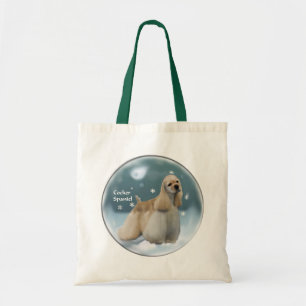Bolsa Tote Presentes do Natal de cocker spaniel