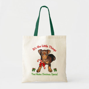 Bolsa Tote Presentes do Natal do Pinscher diminuto