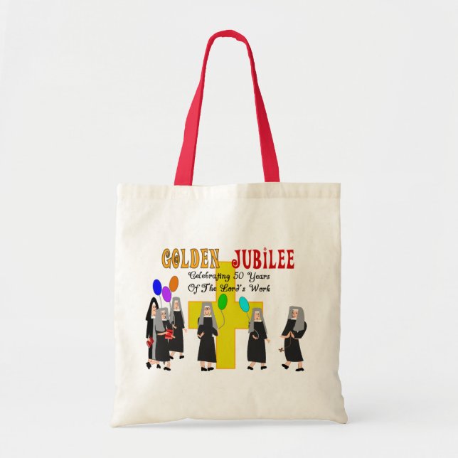 Bolsa Tote Presentes dourados do jubileu das freiras (Frente)
