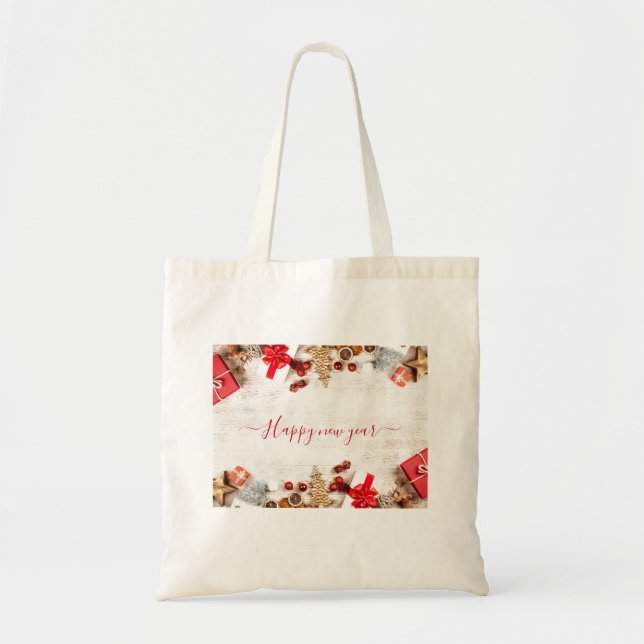 Bolsa Tote Presentes e bolhas de Natal Tote Bag (Frente)