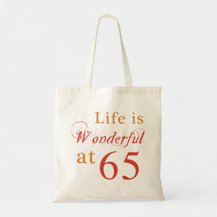 Bolsa Tote Presentes maravilhosos de aniversário de 65 anos