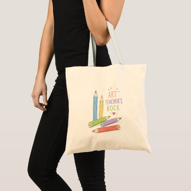 Bolsa Tote Presentes Originais para Professores de Arte com L (Frente (produto))