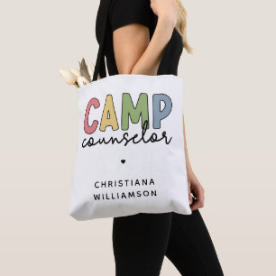 Bolsa Tote Presentes personalizados do conselheiro de acampam