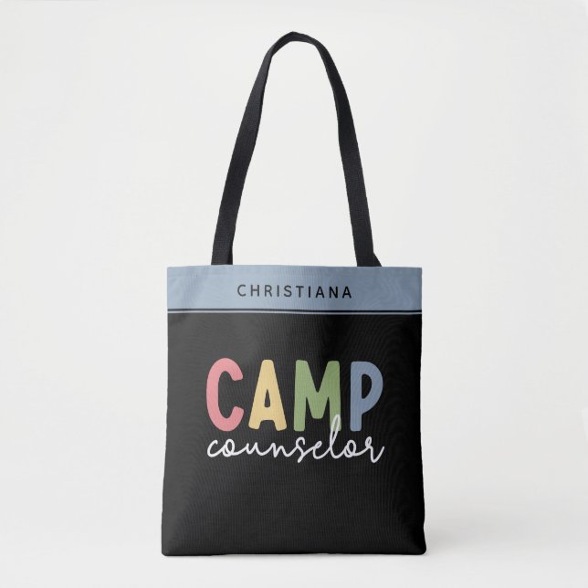 Bolsa Tote Presentes personalizados do conselheiro de acampam (Frente)