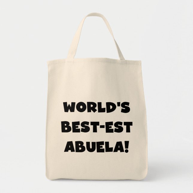 Bolsa Tote Presentes preto e branco do Melhor-est Abuela do (Frente)