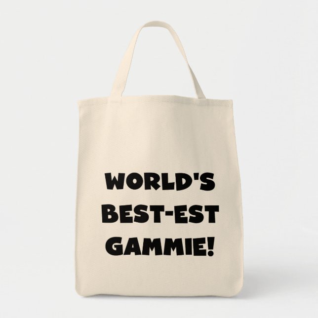 Bolsa Tote Presentes preto e branco do Melhor-est Gammie do m (Frente)