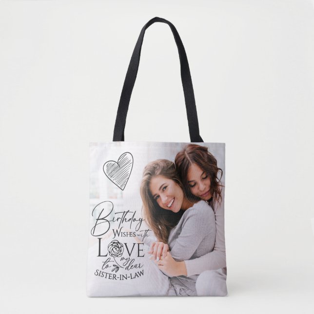 Bolsa Tote Presentes Simples de Aniversário Para Cunhada (Frente)