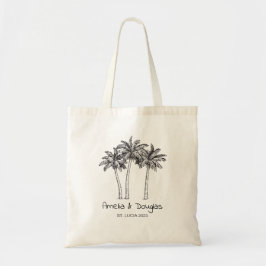 Bolsa Tote Presentes tropicais de boas-vindas do casamento de