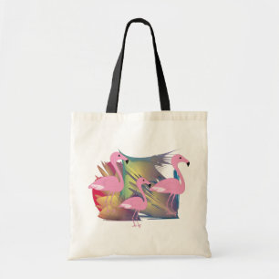 Bolsa Tote Presentes tropicais do flamingo