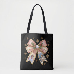 Bolsa Tote Presépio Cristão de Natal Coquete Jesus